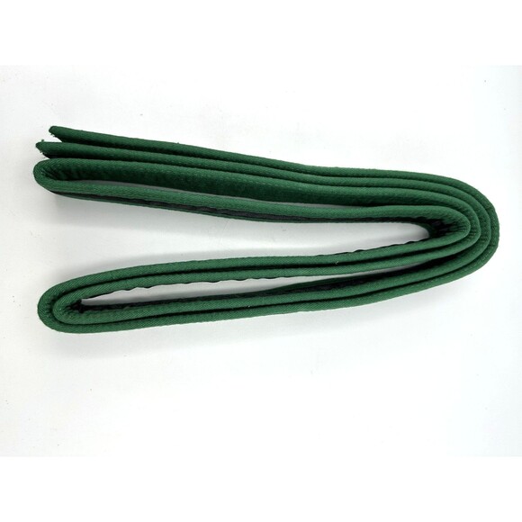 ProForce Double Wrap Solid Karate Martial Arts Belt Green/Black Stripe SIZE 3 - Picture 4 of 5